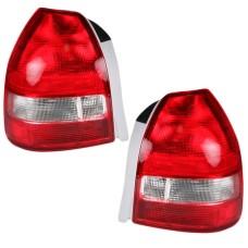 Red & Clear SI Style Tail Lights For 96-00 Civic Hatchback
